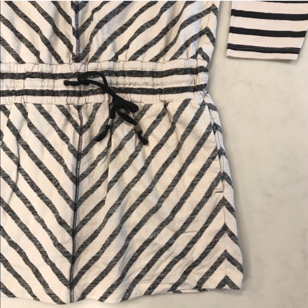 LOFT striped cotton drawstring waist dress - Picture 3 of 3